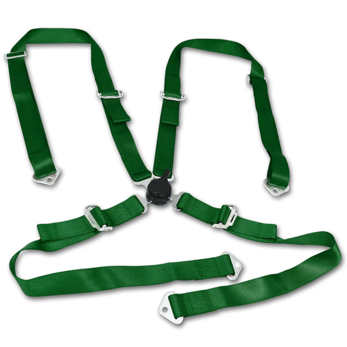2-inch Nylon Strap 4 Point Shoulder Camlock Harness Bar Green Racing Seat Belt 3 2-inch Nylon Strap 4 Point Shoulder Camlock Harness Bar Green Racing Seat Belt