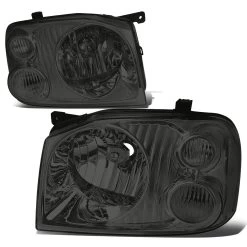 2001-2004 Nissan Frontier Factory Style Replacement Headlights - Smoked Lens / Clear