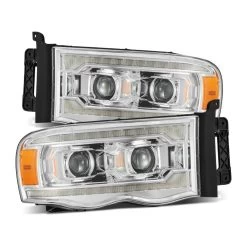 AlphaRex 2002-2005 Dodge Ram PRO-Series LED DRL Projector Headlights Chrome