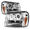 2002-2009 Chevrolet Trailblazer LED Dual Halo Projector Headlights - Chrome 1 2002-2009 Chevrolet Trailblazer LED Dual Halo Projector Headlights - Chrome -Professional Auto Parts Store 2002 2009 chevrolet trailblazer led dual halo projector headlights chrome 59