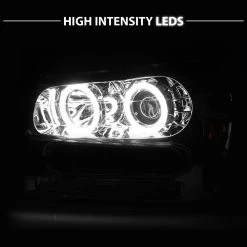 2002-2009 Chevrolet Trailblazer LED Dual Halo Projector Headlights - Chrome -Professional Auto Parts Store 2002 2009 chevrolet trailblazer led dual halo projector headlights chrome 71