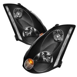 2003-2005 G35 Coupe [HID Model] OE-Style Reflector Headlights - Black