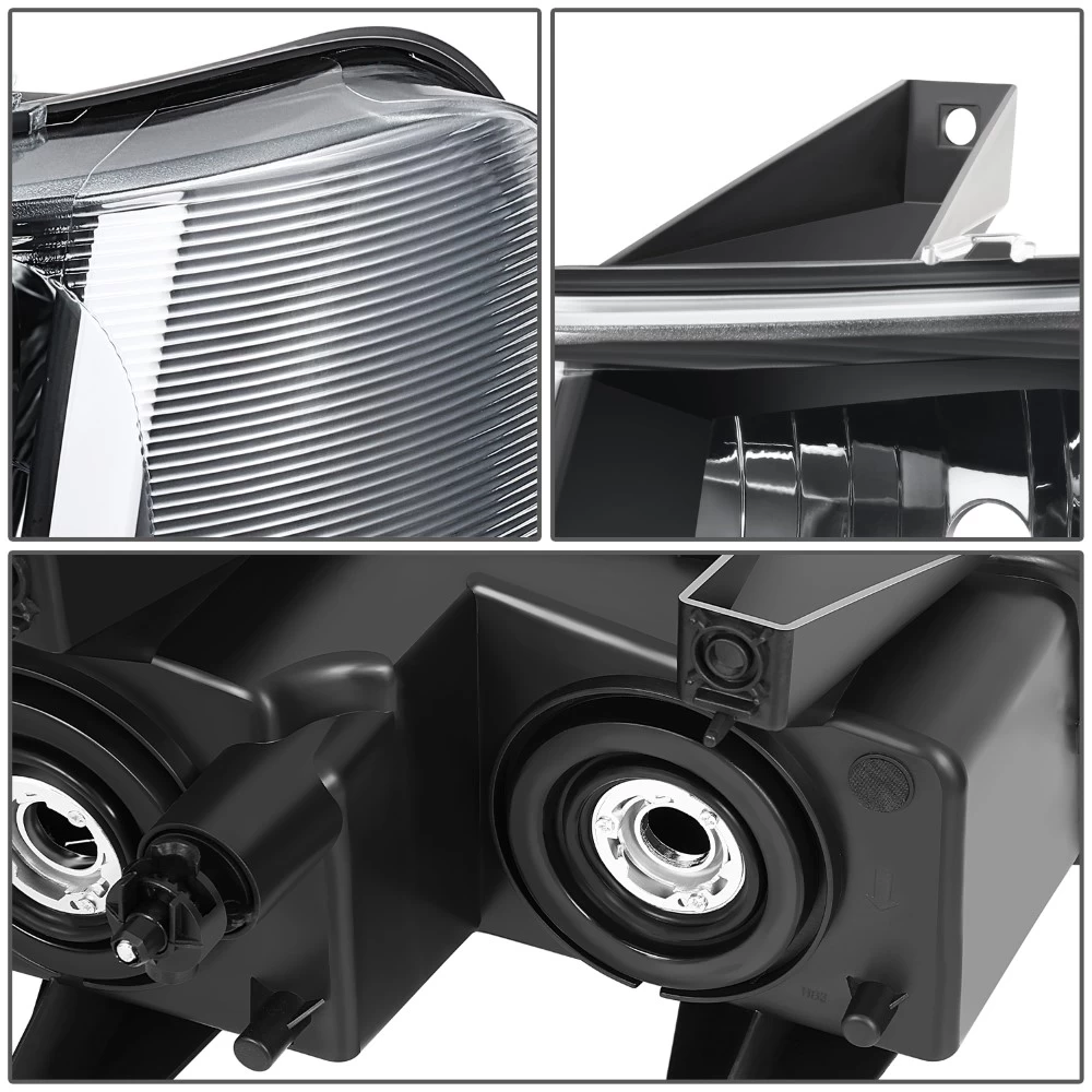 2003-2023 Chevy Express / GMC Savana Switchback E-Shape LED DRL Headlights - Black Housing Clear Lens Amber Side Markers 8 2003-2023 Chevy Express / GMC Savana Switchback E-Shape LED DRL Headlights - Black Housing Clear Lens Amber Side Markers - Image 6