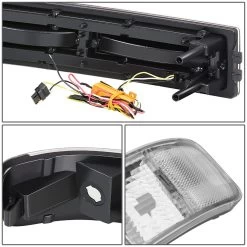2003-2023 Chevy Express / GMC Savana Switchback E-Shape LED DRL Headlights - Chrome Housing Clear Lens Clear Side Markers -Professional Auto Parts Store 2003 2023 chevy express gmc savana switchback e shape led drl headlights chrome housing clear lens clear side markers 28