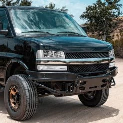 2003-2023 Chevy Express / GMC Savana Switchback E-Shape LED DRL Headlights - Chrome Housing Clear Lens Clear Side Markers -Professional Auto Parts Store 2003 2023 chevy express gmc savana switchback e shape led drl headlights chrome housing clear lens clear side markers 34