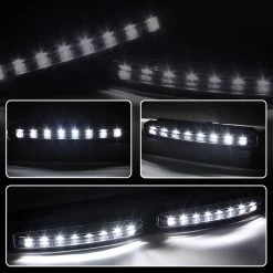 2004-2007 Chevy Malibu Angel Eye Halo & LED Projector Headlights - Black -Professional Auto Parts Store 2004 2007 chevy malibu angel eye halo led projector headlights black 488