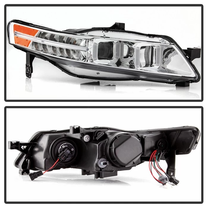 2004-2005 / 2006-2008 Acura TL W/ LED Signal DRL Projector Headlights - Chrome 4 2004-2005 / 2006-2008 Acura TL W/ LED Signal DRL Projector Headlights - Chrome - Image 2