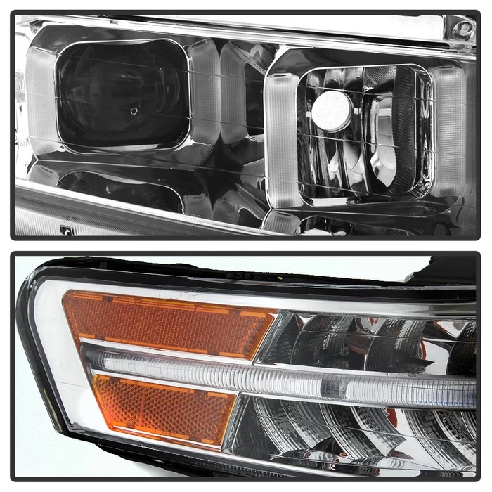 2004-2005 / 2006-2008 Acura TL W/ LED Signal DRL Projector Headlights - Chrome 5 2004-2005 / 2006-2008 Acura TL W/ LED Signal DRL Projector Headlights - Chrome - Image 3