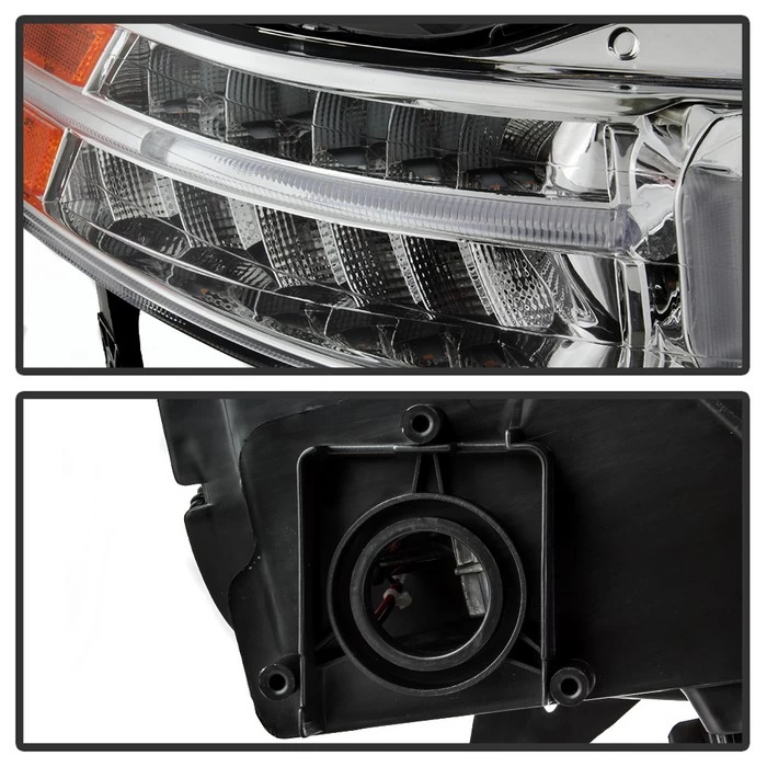 2004-2005 / 2006-2008 Acura TL W/ LED Signal DRL Projector Headlights - Chrome 6 2004-2005 / 2006-2008 Acura TL W/ LED Signal DRL Projector Headlights - Chrome - Image 4