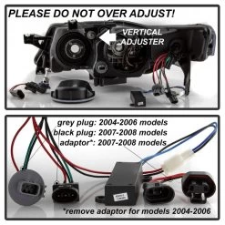 2004-2005 / 2006-2008 Acura TL W/ LED Signal DRL Projector Headlights - Chrome 14 2004-2005 / 2006-2008 Acura TL W/ LED Signal DRL Projector Headlights - Chrome -Professional Auto Parts Store 2004 2008 acura tl w led signal drl projector headlights chrome 133