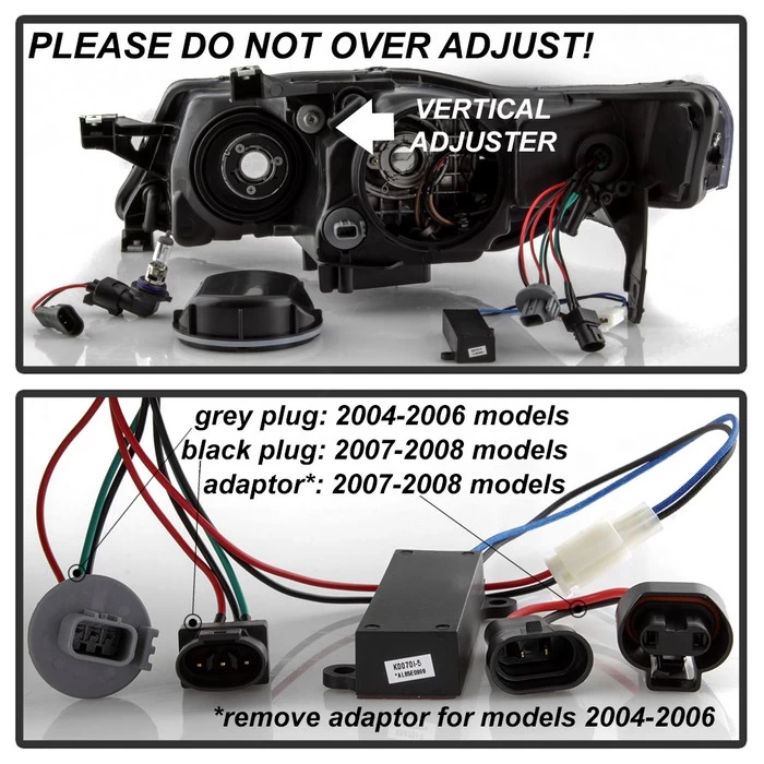 2004-2005 / 2006-2008 Acura TL W/ LED Signal DRL Projector Headlights - Chrome 7 2004-2005 / 2006-2008 Acura TL W/ LED Signal DRL Projector Headlights - Chrome - Image 5