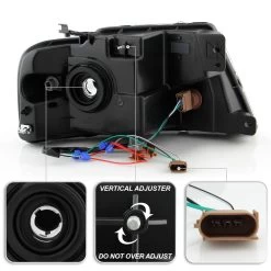 2004-2008 Ford F150 LED Tube Switchback Signal Headlights - Black -Professional Auto Parts Store 2004 2008 ford f150 led tube switchback signal headlights black 84