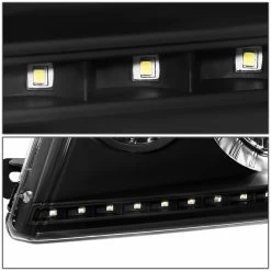 2004-2008 Ford F150 / Lincoln Mark LT LED DRL Headlights - Black Amber -Professional Auto Parts Store 2004 2008 ford f150 lincoln mark lt led drl headlights black amber 59