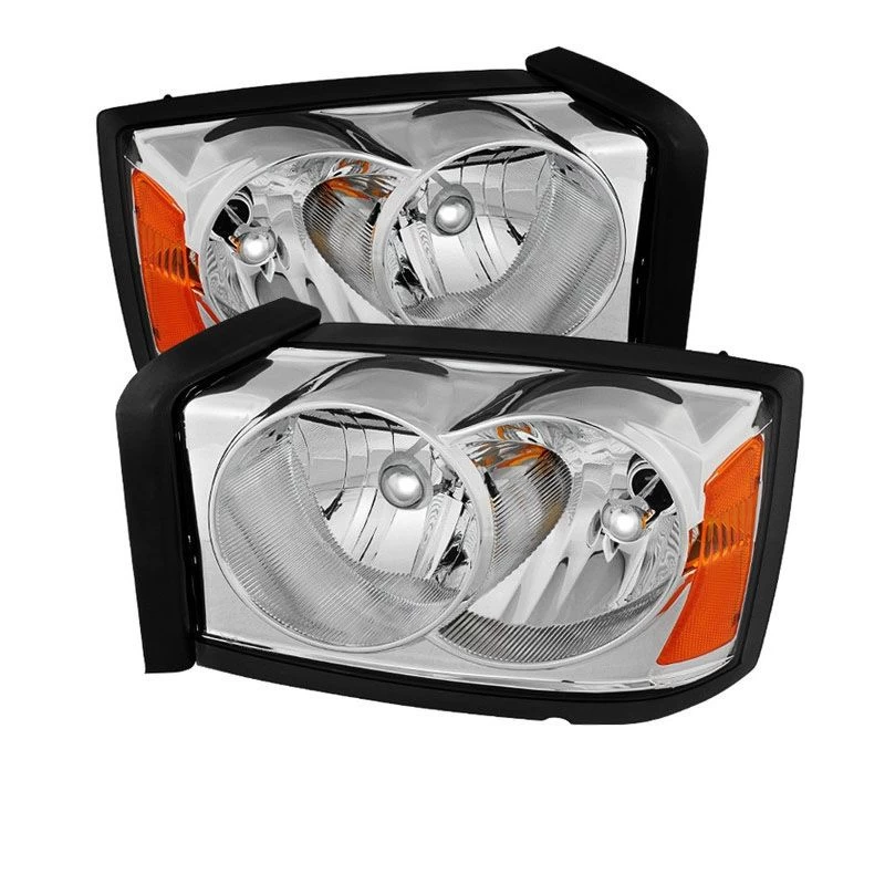 2005-2007 Dodge Dakota Replacement Crystal Headlights - Chrome 3 2005-2007 Dodge Dakota Replacement Crystal Headlights - Chrome