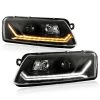 2006-2008 Audi A6 [Halogen Models] LED Sequential Signal Projector Headlights - Black -Professional Auto Parts Store 2006 2008 audi a6 halogen models led sequential signal projector headlights black 60