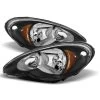 2006-2010 Chrysler PT Cruiser Replacement Crystal Headlights - Black -Professional Auto Parts Store 2006 2010 chrysler pt cruiser replacement crystal headlights black 137