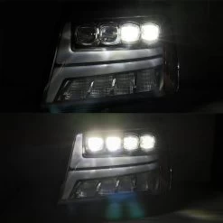 AlphaRex 2007-2013 Chevy Tahoe Nova-Series LED Projector Headlights - Alpha Black -Professional Auto Parts Store 2007 2013 chevy tahoe nova series projector headlights jet black 74