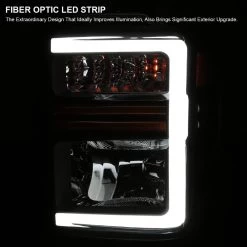 2008-2010 Ford F250/F350 SuperDuty Reflector Headlights W/ LED Tube & Sequential Turn Signals - Black Housing 15 2008-2010 Ford F250/F350 SuperDuty Reflector Headlights W/ LED Tube & Sequential Turn Signals - Black Housing -Professional Auto Parts Store 2008 2010 ford f250 f350 superduty reflector headlights w led tube sequential turn signals black housing 19