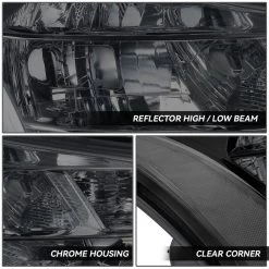 DNA 2008-2011 Ford Focus Sedan/Coupe OE Factory Style Headlights - Smoked Housing Clear Reflector 13 DNA 2008-2011 Ford Focus Sedan/Coupe OE Factory Style Headlights - Smoked Housing Clear Reflector -Professional Auto Parts Store 2008 2011 ford focus sedan coupe oe factory style headlights smoked housing clear reflector 77