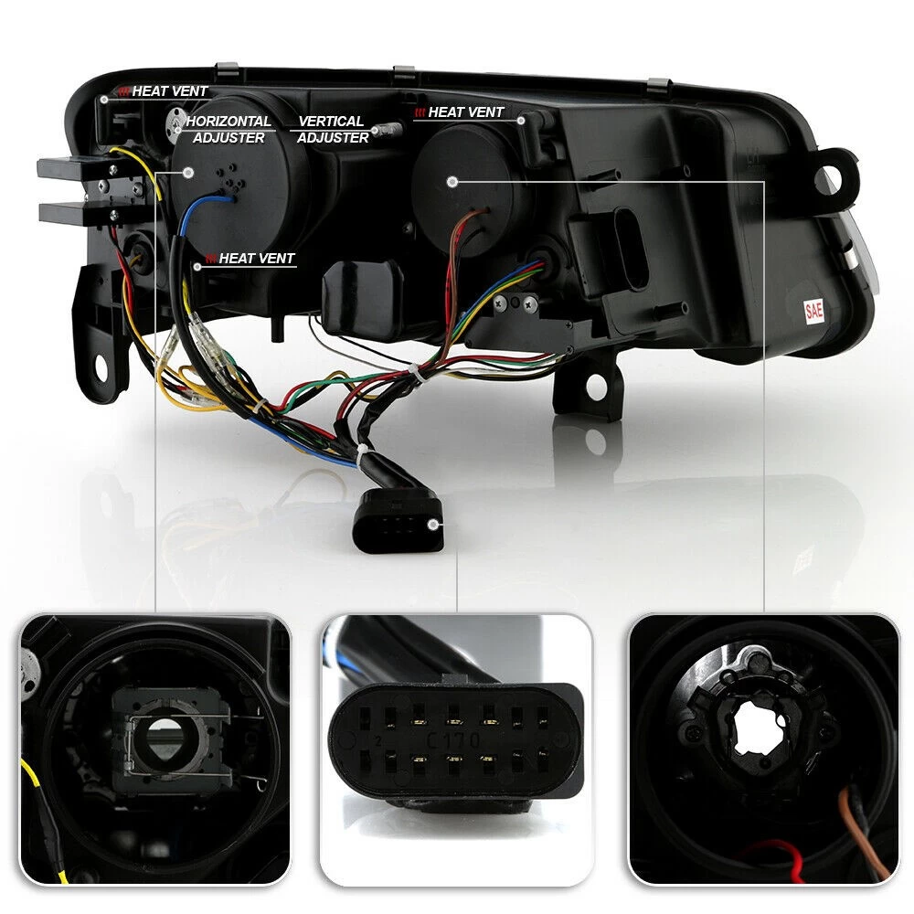 2009-2011 Audi A6 HID/Xenon LED DRL + Sequential Signal Strip Projector Headlights 5 2009-2011 Audi A6 HID/Xenon LED DRL + Sequential Signal Strip Projector Headlights - Image 3