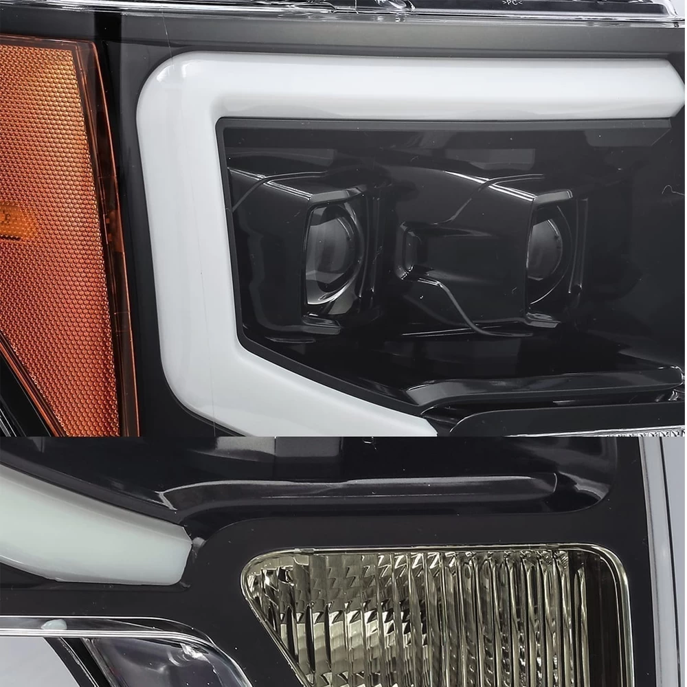 AlphaRex 2009-2014 Ford F150 Luxx-Series Projector Headlights - Jet Black 5 AlphaRex 2009-2014 Ford F150 Luxx-Series Projector Headlights - Jet Black - Image 3