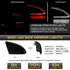 2009-2023 Dodge Ram 1500 2500 3500 Sequential Smoked Lens LED Mirror Turn Signal Lights 11 2009-2023 Dodge Ram 1500 2500 3500 Sequential Smoked Lens LED Mirror Turn Signal Lights -Professional Auto Parts Store 2009 2023 dodge ram 1500 2500 3500 sequential smoked lens led mirror turn signal lights 12