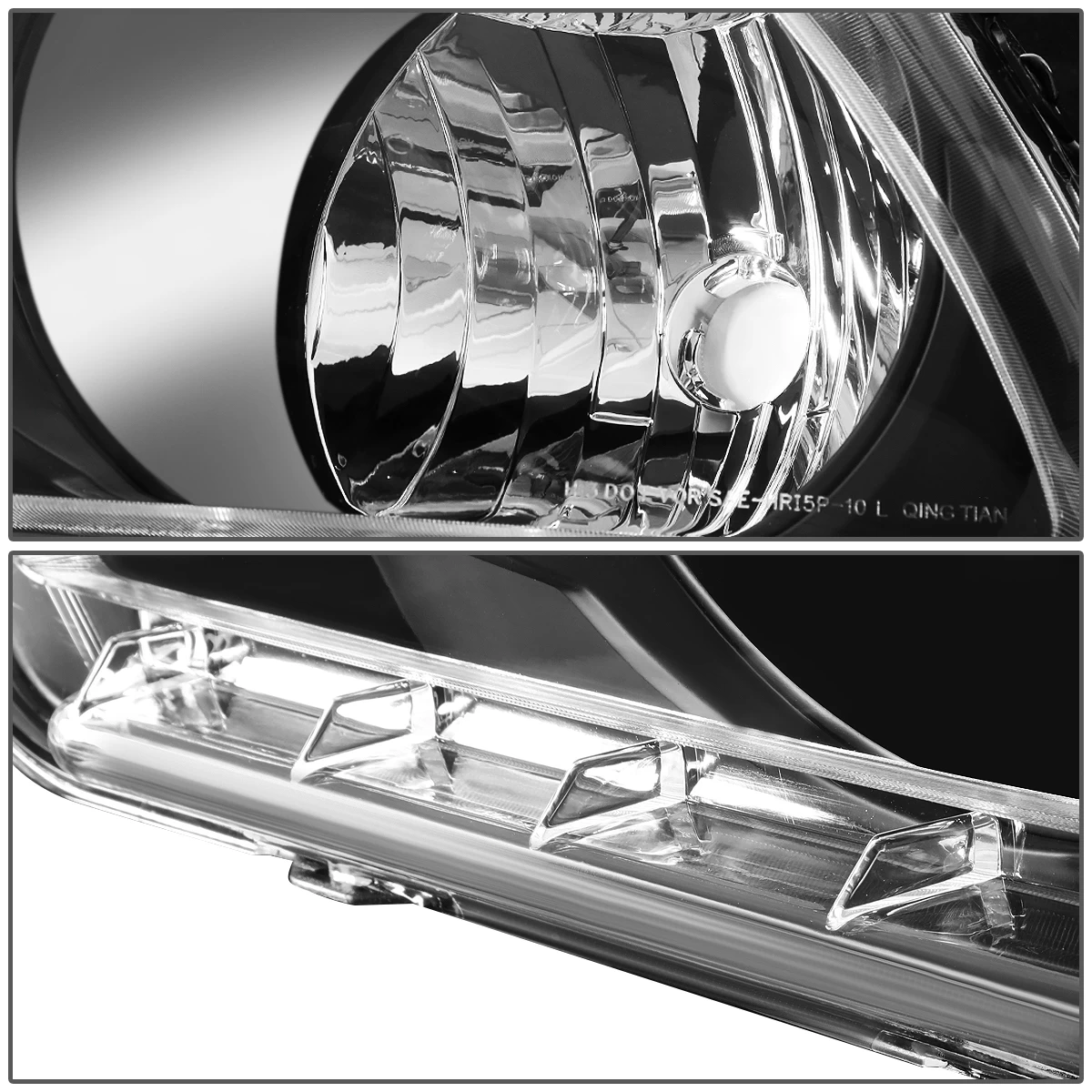 HID Combo 2010-14 Ford Mustang S197 Pair Of Headlight & Corner Light (Black Housing / Amber Reflector) 6 HID Combo 2010-14 Ford Mustang S197 Pair Of Headlight & Corner Light (Black Housing / Amber Reflector) - Image 4