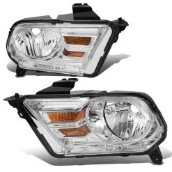 2010-14 Ford Mustang S197 Pair Of Headlight & Corner Light (Chrome Housing / Amber Reflector) 13 2010-14 Ford Mustang S197 Pair Of Headlight & Corner Light (Chrome Housing / Amber Reflector) -Professional Auto Parts Store 2010 14 ford mustang s197 pair of headlight corner light chrome housing amber reflector 85