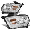 2010-14 Ford Mustang S197 Pair Of Headlight & Corner Light (Chrome Housing / Amber Reflector) -Professional Auto Parts Store 2010 14 ford mustang s197 pair of headlight corner light chrome housing amber reflector 97