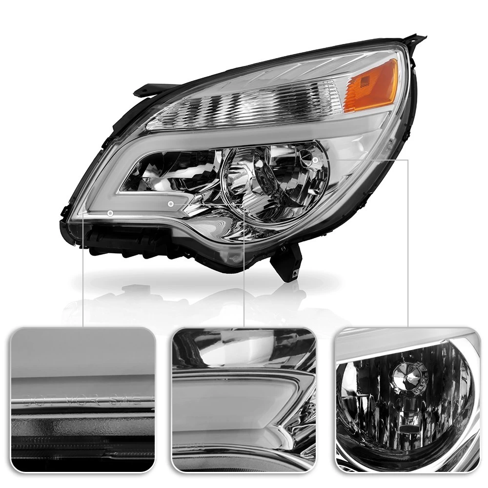 2010-2015 Chevy Equinox OE-Style LED Tube Headlights - Chrome 6 2010-2015 Chevy Equinox OE-Style LED Tube Headlights - Chrome - Image 4