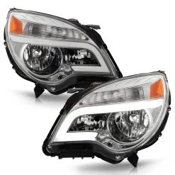 2010-2015 Chevy Equinox OE-Style LED Tube Headlights - Chrome