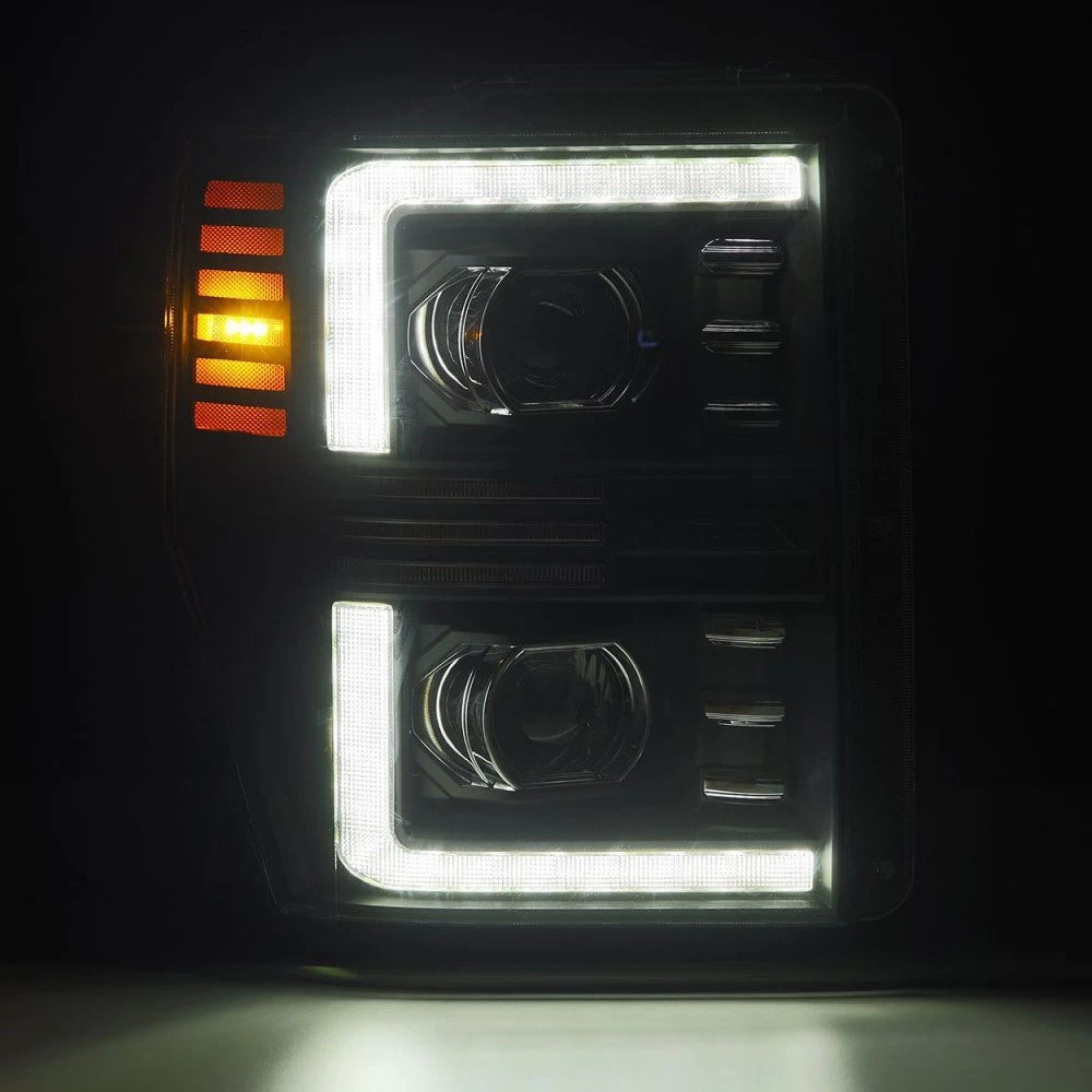 AlphaRex 2011-2016 Ford F250 F350 Super Duty Switchback LED DRL / Signal Projector Headlights - Jet Black 7 AlphaRex 2011-2016 Ford F250 F350 Super Duty Switchback LED DRL / Signal Projector Headlights - Jet Black - Image 5