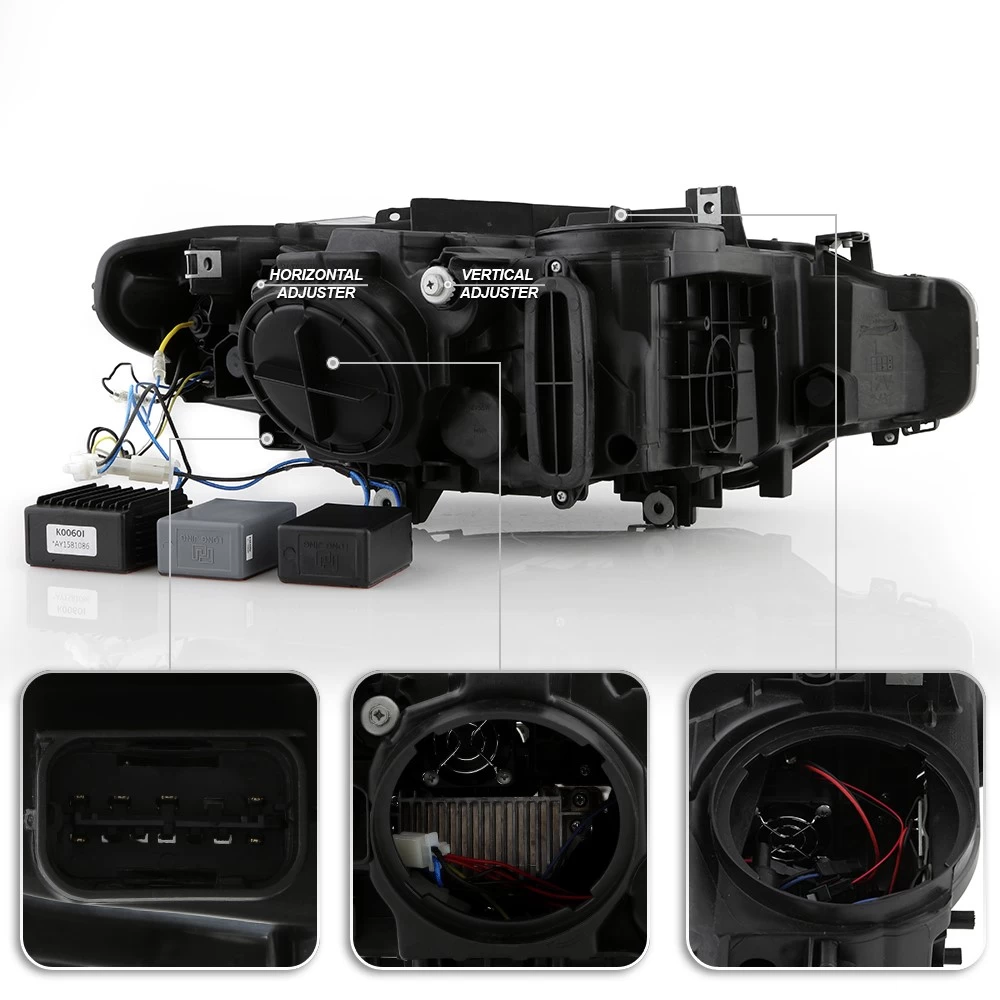 Spyder 2012-2015 BMW F30 320i 328i Sedan Full LED DRL Tube Projector Headlights - Black Housing 5 Spyder 2012-2015 BMW F30 320i 328i Sedan Full LED DRL Tube Projector Headlights - Black Housing - Image 3