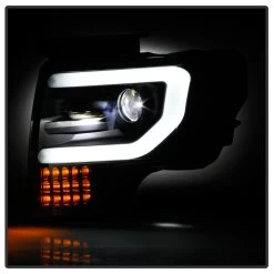 2013-2014 Ford F150 [Factory HID Model] LED Turn Signal / LED Projector Headlights - Black -Professional Auto Parts Store 2013 2014 ford f150 hid type upgrade led turn built in led projector headlights black 108