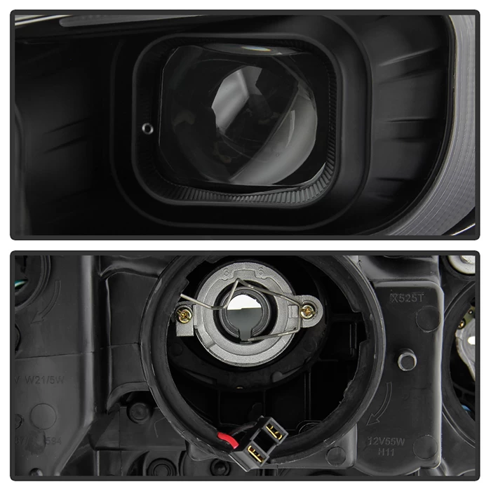 2013-2015 Chevy Malibu Chrome Black Halogen LED Tube Projector Headlights 5 2013-2015 Chevy Malibu Chrome Black Halogen LED Tube Projector Headlights - Image 3