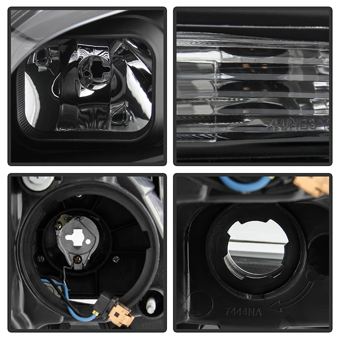 2013-2015 Chevy Malibu Chrome Black Halogen LED Tube Projector Headlights 6 2013-2015 Chevy Malibu Chrome Black Halogen LED Tube Projector Headlights - Image 4