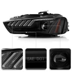 Spyder 2013-2016 Audi A4/S4 [Halogen Models] Signature Series Projector Headlights W/ LED DRL & Switchback Sequential Turn Signals - Black -Professional Auto Parts Store 2013 2016 audi a4 s4 halogen models signature series projector headlights w led drl switchback sequential turn signals black 55