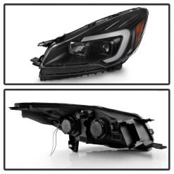 2013-2016 Ford Escape [Halogen Model] LED Light Tube Black Projector Headlights -Professional Auto Parts Store 2013 2016 ford escape halogen model led light tube black projector headlights 97