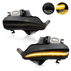 2013-2021 Lexus IS/RC LED Sequential Turn Signal Mirror Lights Smoked - Pair