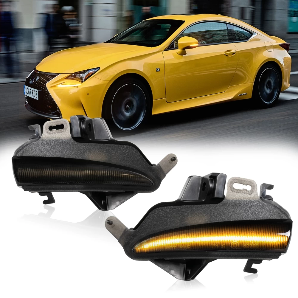 2013-2021 Lexus IS/RC LED Sequential Turn Signal Mirror Lights Smoked - Pair 7 2013-2021 Lexus IS/RC LED Sequential Turn Signal Mirror Lights Smoked - Pair - Image 5