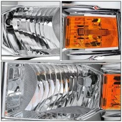 2014-15 Chevy Silverado 1500 Replacement Crystal Headlights - Chrome -Professional Auto Parts Store 2014 2016 chevy silverado 1500 2500 3500 hd replacement crystal headlights chrome 109