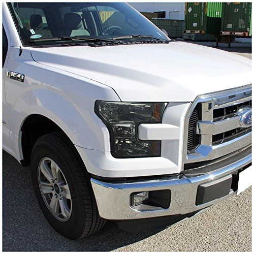 2015-17 Ford F150 Pickup Crystal Replace Headlights - Smoked 4 2015-17 Ford F150 Pickup Crystal Replace Headlights - Smoked - Image 2