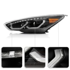 2015-2018 Ford Focus Sequential Turn Signal LED DRL Projector Headlights - Set Black Housing 14 2015-2018 Ford Focus Sequential Turn Signal LED DRL Projector Headlights - Set Black Housing -Professional Auto Parts Store 2015 2018 ford focus sequential turn signal led drl projector headlights set black housing 89