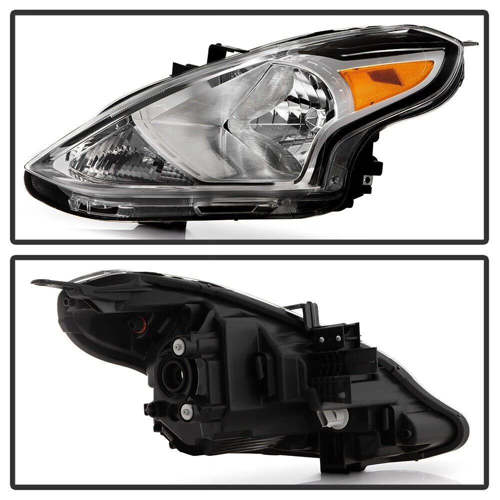2015-2019 Nissan Versa OE-Style Reflector Driver Side Headlight - Chrome Housing 4 2015-2019 Nissan Versa OE-Style Reflector Driver Side Headlight - Chrome Housing - Image 2