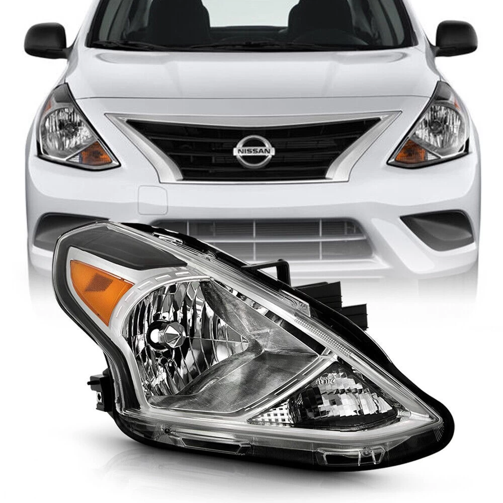 2015-2019 Nissan Versa OE-Style Reflector Passenger Side Headlight - Chrome Housing 10 2015-2019 Nissan Versa OE-Style Reflector Passenger Side Headlight - Chrome Housing - Image 8