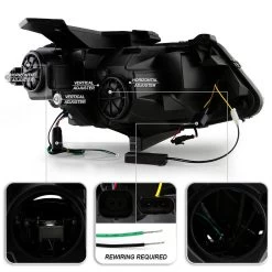 2016-2018 Chevrolet Camaro L Shape LED Tube/Switchback Headlights W/ Full LED Low/High Beams - Chrome Housing -Professional Auto Parts Store 2016 2018 chevrolet camaro l shape led tube switchback headlights w full led low high beams chrome housing 90