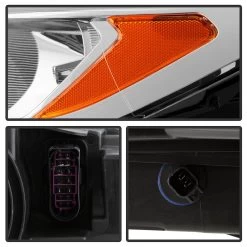 2017-2019 Ford Escape [Halogen] W/o LED DRL Chrome Headlights Passenger Side - Right -Professional Auto Parts Store 2017 2019 ford escape halogen w o led drl chrome headlights passenger side right 52