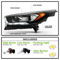 Spyder 2017-2019 Ford Escape OE-Style Projector Headlights W/ LED Light Tube - Black -Professional Auto Parts Store 2017 2020 ford escape oe style projector headlights w led light tube black 74