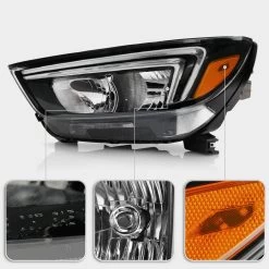 Spyder 2017-2022 Buick Encore [Halogen Model] LED DRL Headlights Set -Professional Auto Parts Store 2017 2022 buick encore halogen model led drl headlights set 66