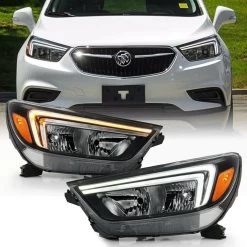 Spyder 2017-2022 Buick Encore [Halogen Model] LED DRL Headlights Set -Professional Auto Parts Store 2017 2022 buick encore halogen model led drl headlights set 78